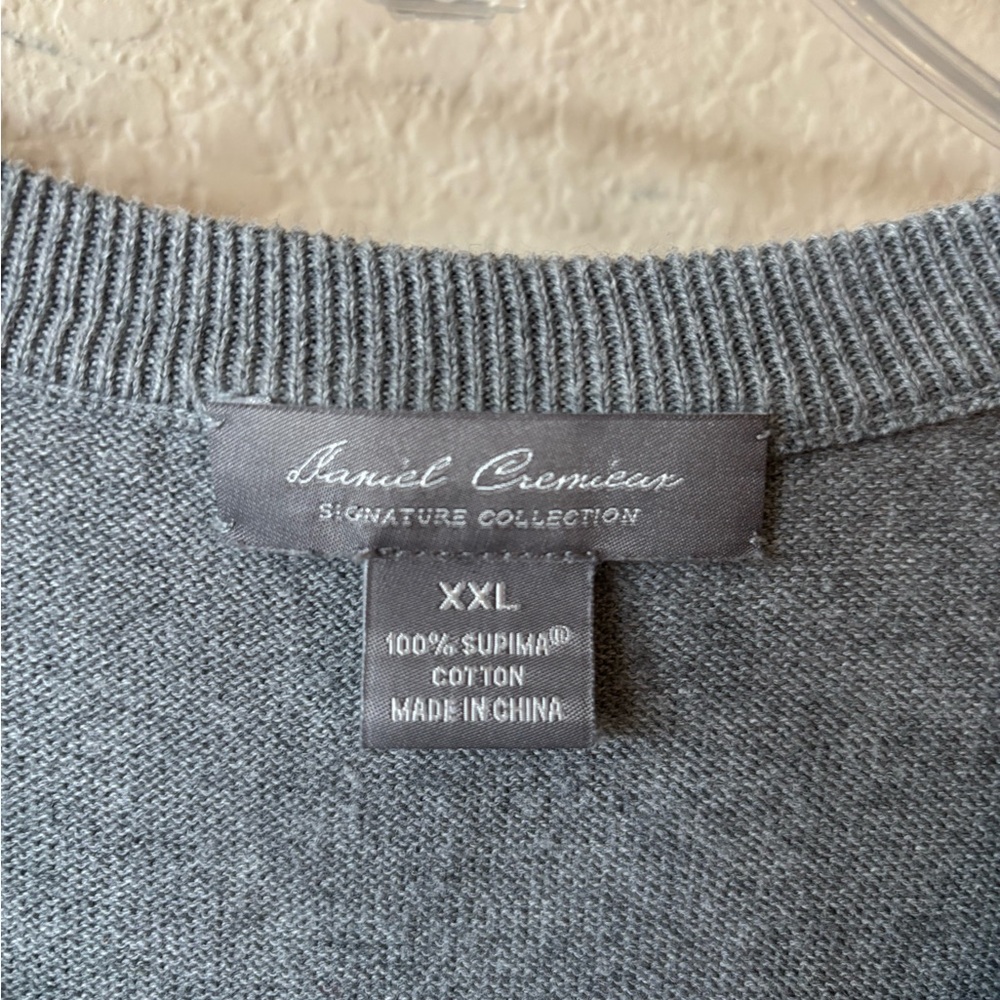 Daniel Cremieux Sweater Men XXL Gray Sleeveless Vest Casual Preppy ‎ Pullover - Picture 3 of 7
